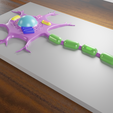 Neuronio2.png 🧠 Multicolored Neuron 3D Model – Nerve Cell for 3D Printing