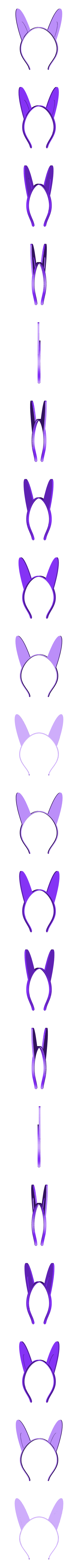 ears-very-long.stl Fita para a cabeça com orelhas de animais, personalizável