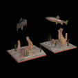 pstruh-podstavec-2-1-21.png two rainbow trout scenery in underwather for 3d print detailed texture