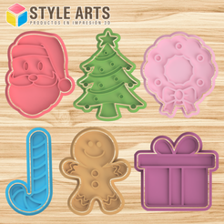 NAVIDAD-PACK-1.png Merry Christmas Christmas cookie cutters pack - Cookies