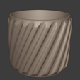 SimpleTwisted.png Twisted Lines IKEA Mini Cactus Pot
