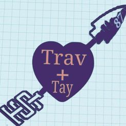 travandtaycultprod.jpg Travis Kelce and Taylor Swift heart. Trav plus Tay