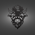 output-2023-08-14T142345907-render.png Decorative mural, highland cow in a policeman hat