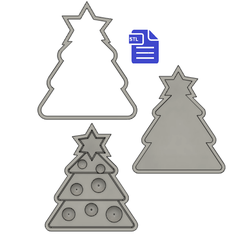 STL00576-1.png Télécharger fichier Moule à bombes de bain pour arbre de Noël (3 pièces) • Plan pour imprimante 3D, CraftsAndGlitterShop