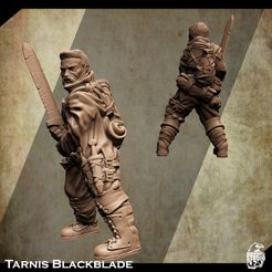 3d-printable-warrior-miniature-2.jpg Support Free Warrior Miniature Tarnis Blackblade