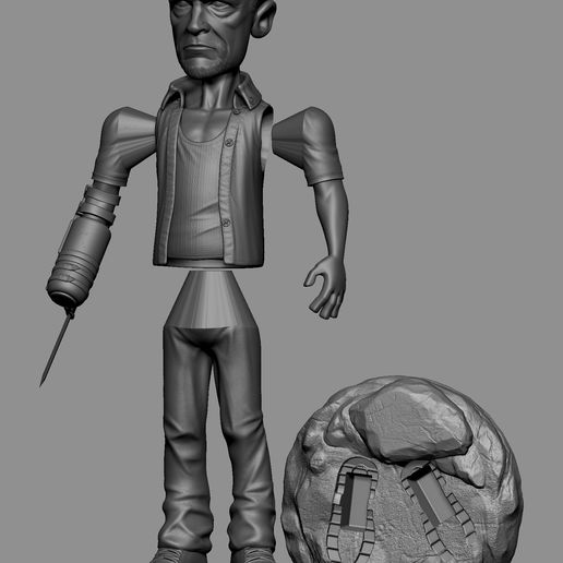 18.jpg Merle - The Walking Dead | Stylized Cartoon 3D Print Model