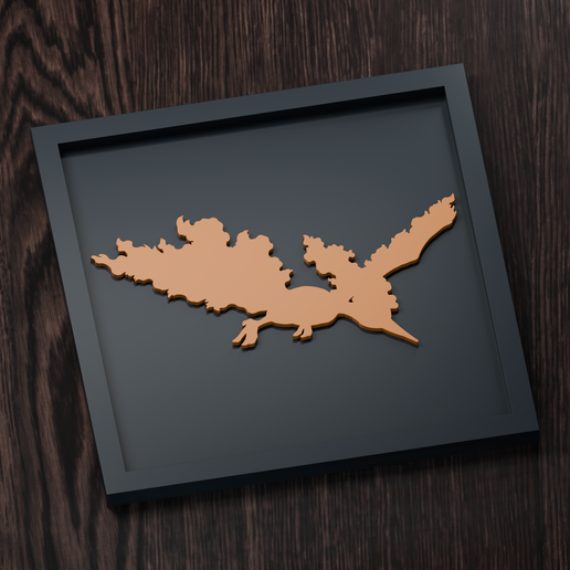 Moltres - Pokemon Silhouette Frame | Normal, Inverse & Scaled STL