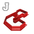 Varsity-J-1.png Archivo STL Cortador de galletas con la letra J estilo universitario・Modelo de impresora 3D para descargar