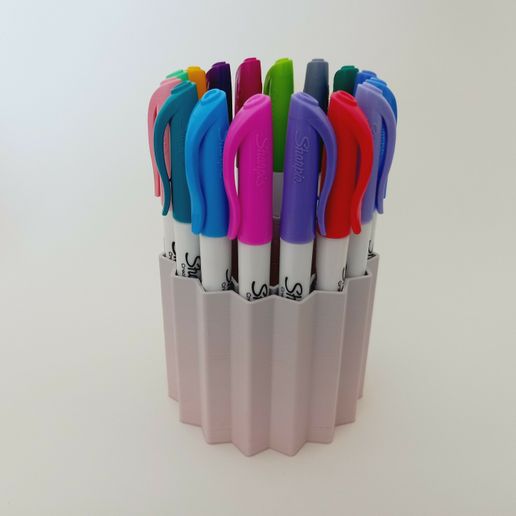 6.jpg Zickzack-Reihen Stift&Sharpie-Halter Stl-Datei, für 16 Sharpies