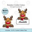 Etsy-Listing-Template-STL.png Reindeer Cookie Cutter Set | STL File