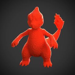 voxel.jpg Файл STL POKEMON CHARMELEON VOXEL・3D модель для печати скачать