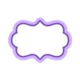 classic frame plaque 2in.stl 4 sizes - Classic Curvy Frame Plaque Shape Cookie Cutter - SHARP cutting edges - So Versatile!