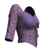 Girls-Printed-Crop-Top-V5_1.png Girls Printed Crop Top V5 | Marvelous / Clo3d / obj / fbx
