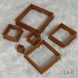 ZZ1-9.jpg SET X6 COOKIE CUTTER SQUARES / COOKIE CUTTER SQUARE