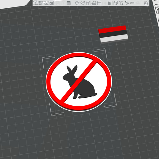 3D file No rabbit sign 🐇 ・3D printable model to download・Cults