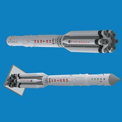 Front_4.jpg 79 cm 1:72 Proton rocket with Fobos module scale model kit