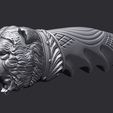 05.jpg Bear Head Knife Handle 3D model