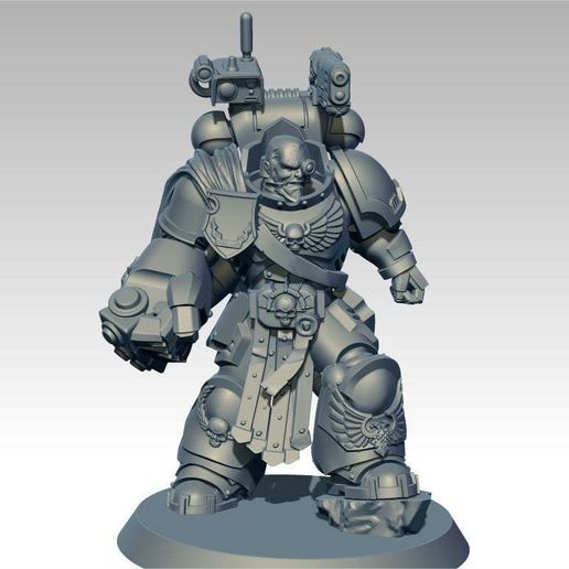 Space warrior with a big fist 3D model