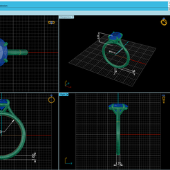 2018-11-07_2240.png STL file Solitaire Twist Prong Diamond Ring R06・Design to download and 3D print