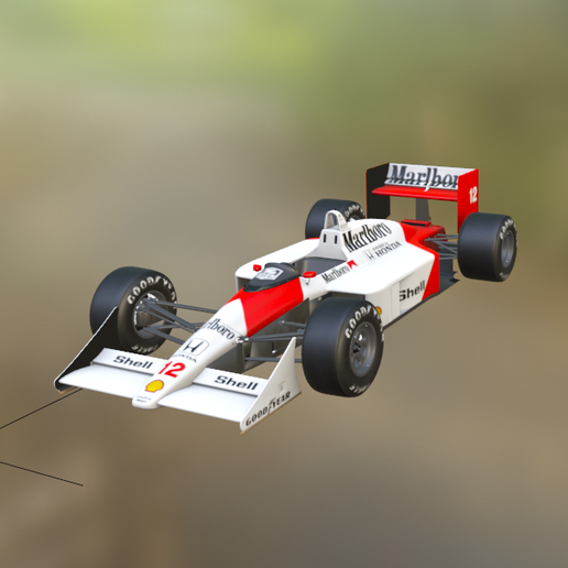 🚗 McLaren MP4-4 1988・ 3D File for 3D printing・Cults