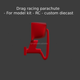 Nuevo proyecto (8) (4).png Fichier STL Parachute de course de dragster - Pour modèle réduit - RC - custom diecast・Modèle à télécharger et à imprimer en 3D