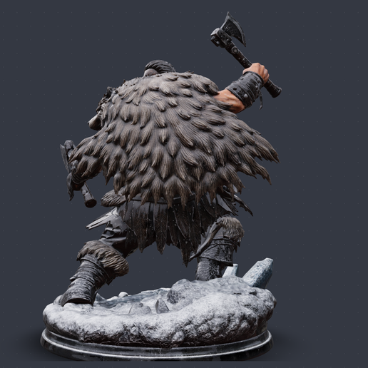 yu7yuuoi.png Wolfborn Berserker – Dual Axe Warrior STL