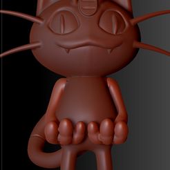 1.jpg Fichier STL SOPORTE JOYSTICK MOVIL MEOWTH POKEMON PIKACHU ASH・Objet pour imprimante 3D à télécharger