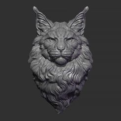4.jpg STL file Maine Coon head・Model to download and 3D print