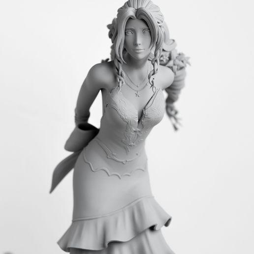 Preview16.jpg Final Fantasy 7 Remake - Aerith Gainsborough Red Dress Version 3D print model