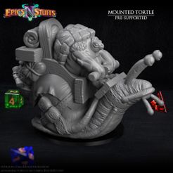MOUNTED TORTLE PRE-SUPPORTED Mounted Tortle Miniature - Pre-Supported