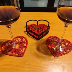 328117611_738364137548045_3832629975829813677_n.jpg STL file Valentine's Heart coasters / ornaments・3D printable model to download