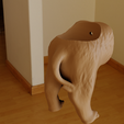 dog-tail-planter-wall-4.png Dog wall planter legs flower pot 3d print STLfile.