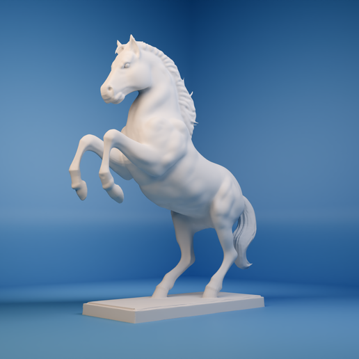 🐎 horse rearing up statue stl・Archivo STL para Impresión 3D・Cults