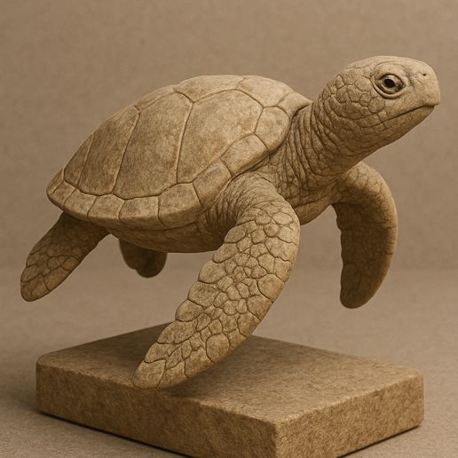 Sea Turtle Sculpture 3D model