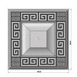 Rosette10-05.JPG Greek key ceiling medallion and tile 3D print model