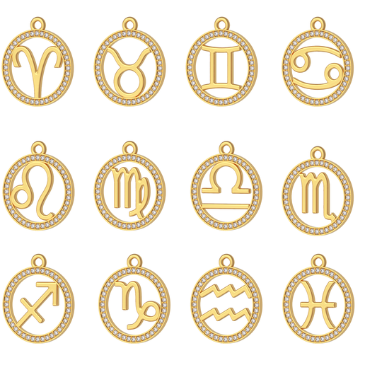 Zodiac Pendants 3D model