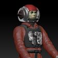 ScreenShot920.jpg Star Wars .stl B-Wing Pilot .3D action figure .OBJ Kenner style.