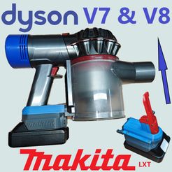 01.jpg STL file MAKITA on DYSON V7 and V8・3D print object to download