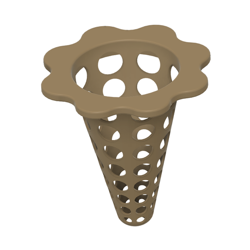 5-Inch Hydroponic Tower Pod + Net Cup Basket | Vertical Garden STL