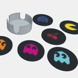 Captura-de-pantalla-2022-10-02-022150.png 3D file PACMAN COASTERS・3D print design to download