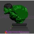HulkBust_005.jpg Hulk Bust 3D Printable Statue