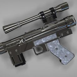 Lando's blaster 2.jpg STL file Lando Calrissian SE14R Blaster・Model to download and 3D print
