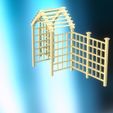 D.jpg Fence Arbor Trellis Peak Fence WOOD