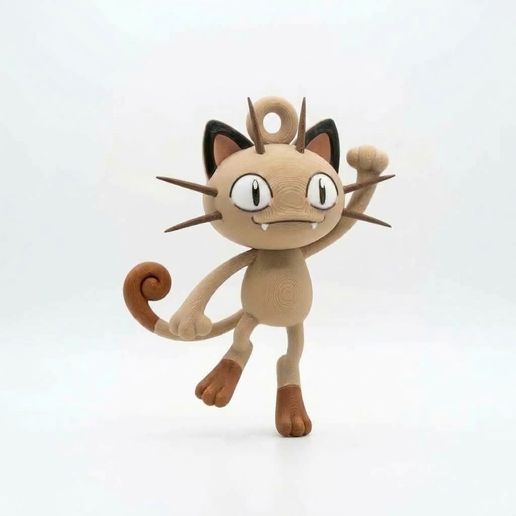 Meowth 3D Printed Keychain