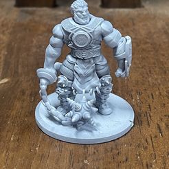 7D539002-D0E0-42DB-95B4-1F6021FDA783.jpeg STL file Giant Dwarf Fighter Warrior One Piece RPG TableTop D&D Ball&Chain・3D print model to download