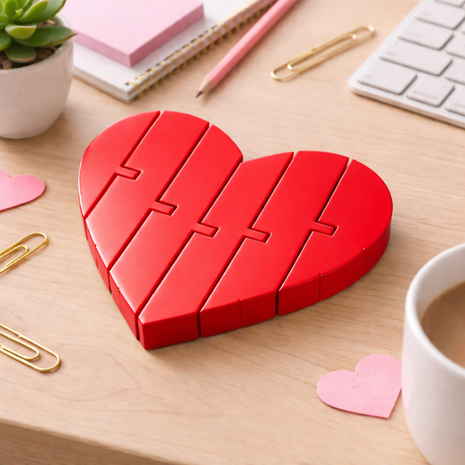 Flexi Heart Articulated - Flexible Valentine Decor STL