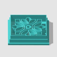 Flower-Tile-Pattern-Embossed-3.jpg Embossed Flower Tile Pattern //  Clay Cutter // Sharp Edge // Digital STL File // 3 Sizes