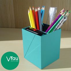 pen_holder_new.jpg Pen Holder Minimal | Desktop Pen Holder | Pencil Cup | Easy to Print | Back to School | Vtau Design
