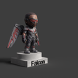 Falcon_Rendered-2.png Chibi Falcon Sam Wilson Marvel 3D STL File