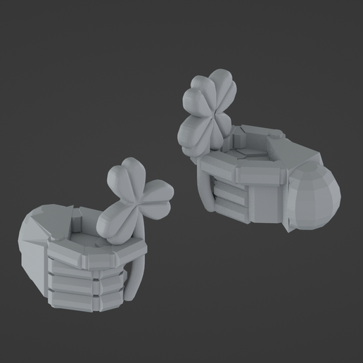 Shamrock/Four Leaf Clover for Mechs - Free Hand Models
